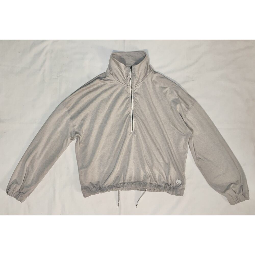 Vuori Halo Relaxed Half 1/2 Zip Pullover Womens Small VW269 Oyster